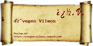 Üveges Vilmos névjegykártya